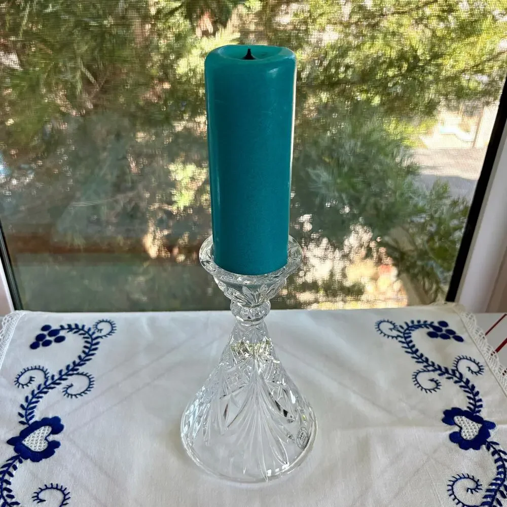 Imperial Crystal Czech Lead Crystal Candle Holder Taper or Pillar